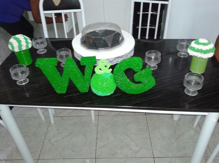 Um dia antes. estava testante para vê se ia ficar legal na mesa rs