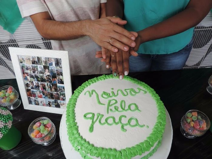 A foto das alianças
