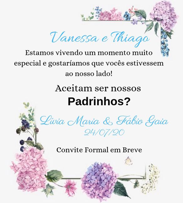 Convite dos Padrinhos pelo Whatsapp - 1