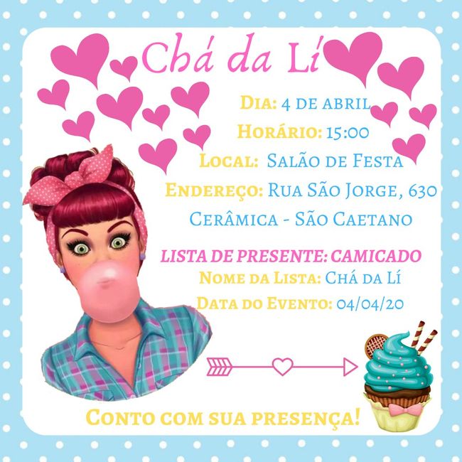 Lista do cha pelo Whatsapp 2