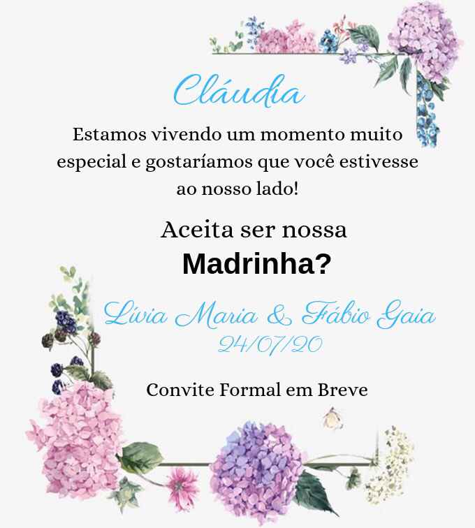 Convite padrinhos - 2