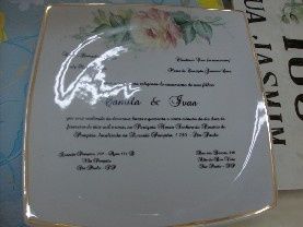 Convite em porcelana