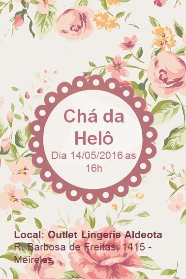 Convite chá de lingerie DIY