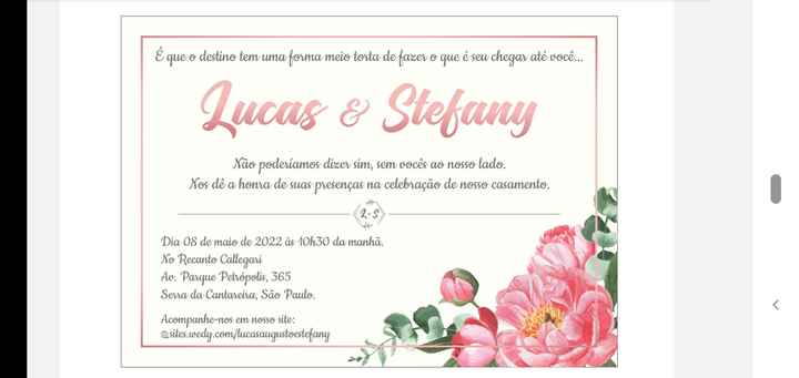 Sobre frase em convite de casamento - 1