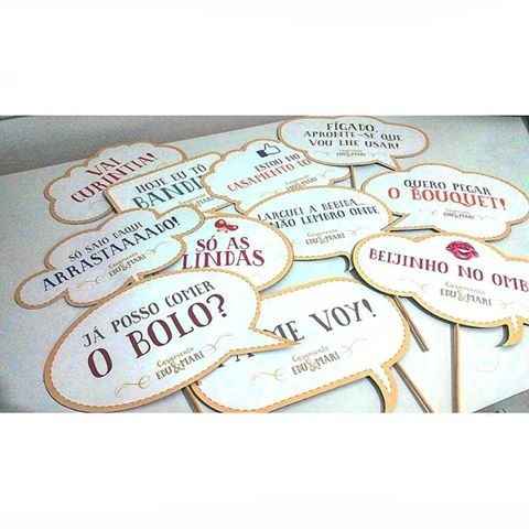 Plaquinhas para fotos