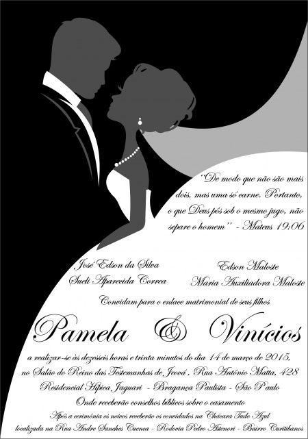 Convite de casamento