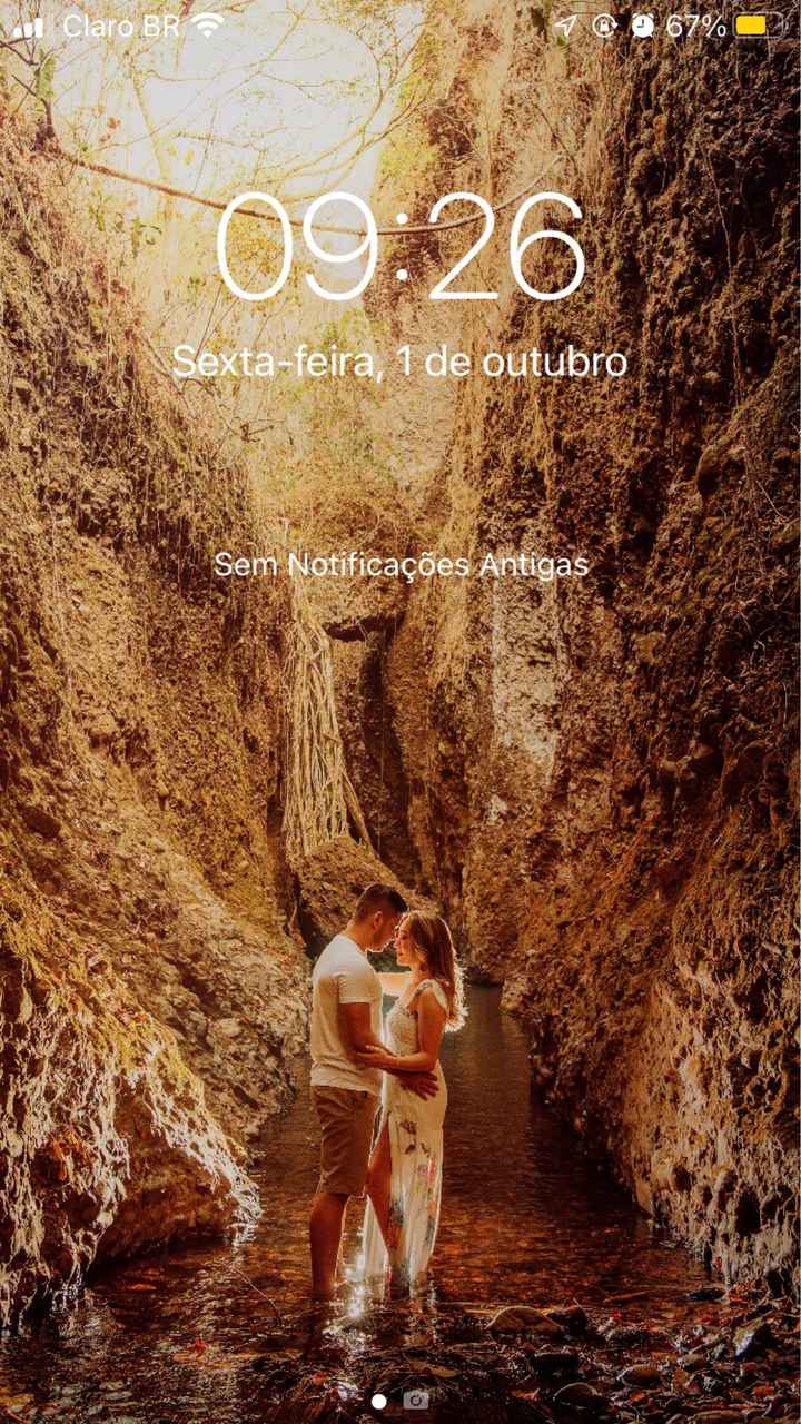 📸 Poste um print de tela do seu celular que tenha como fundo uma foto sua e do seu amor - 1