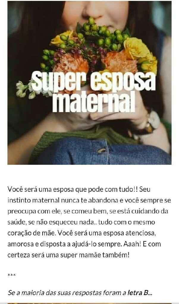 Descubra que tipo de esposa você será... RESULTADO! - 1