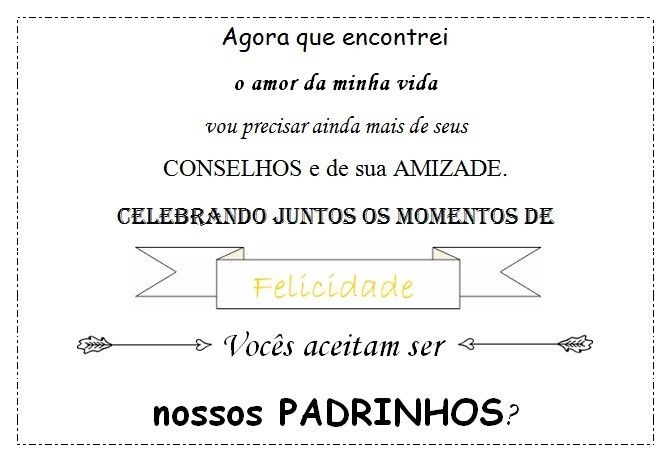 Convite dos Padrinhos {pedido}