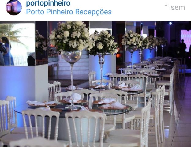 Dentro do salão - onde vai acontecer a recepção