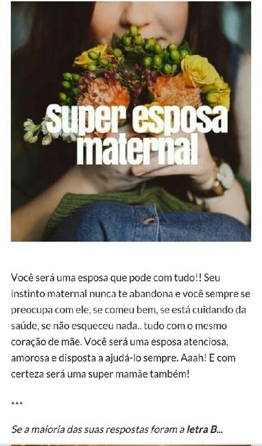 Descubra que tipo de esposa você será... RESULTADO! - 1