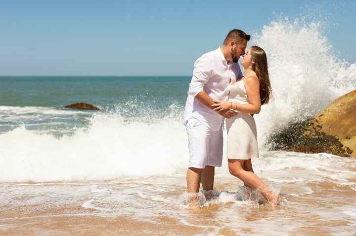 Pré-weddings na comu - Foto na praia - 2