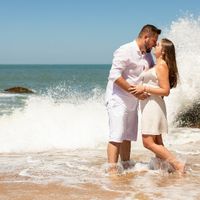 Pré-weddings na comu - Foto na praia - 2