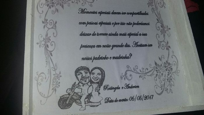 Meus convites de padrinhos estão prontos vem ver - 3