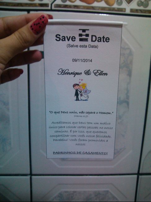Save The Date Padrinhos