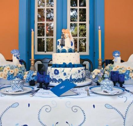 Decoração Azul com Branco