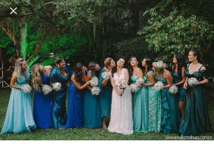Duas cores para vestido de madrinhas - 2