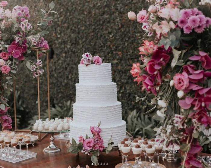 Quantos andares terá o bolo de casamento? 🍰 5