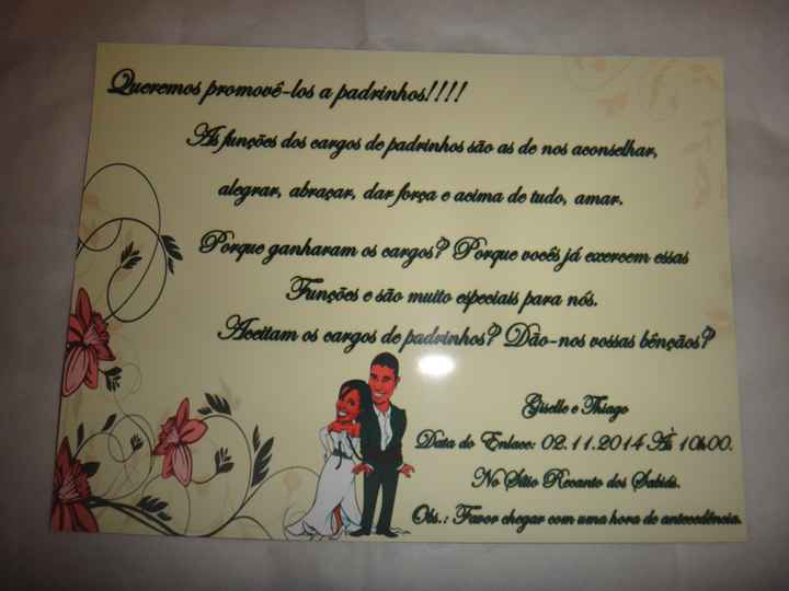 convite padrinhos