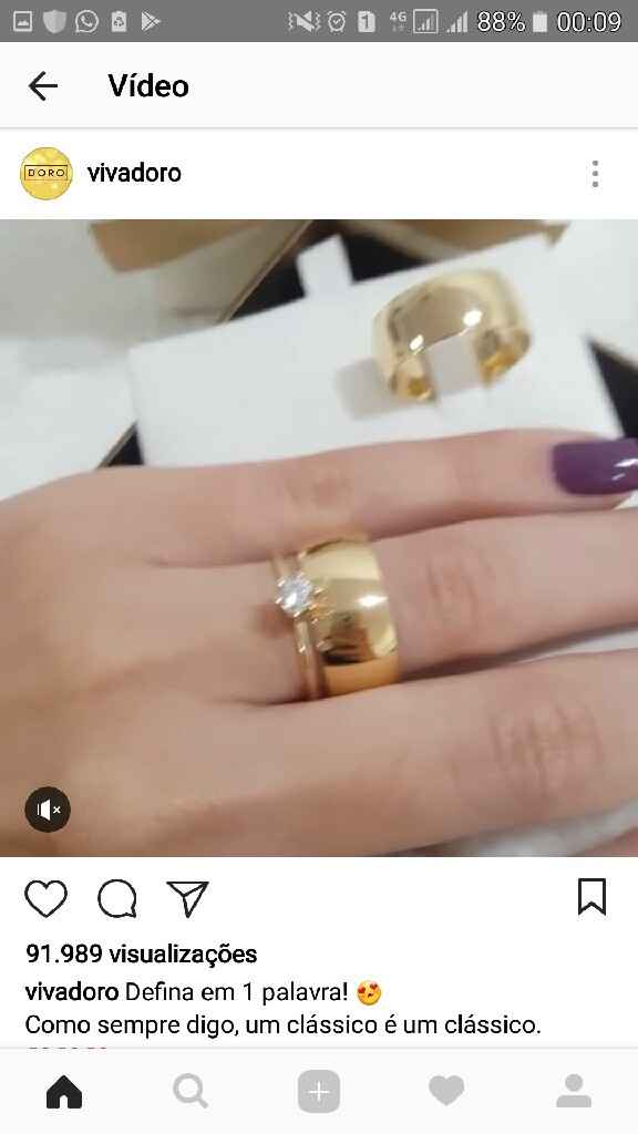 De quê material serão suas alianças? - 1