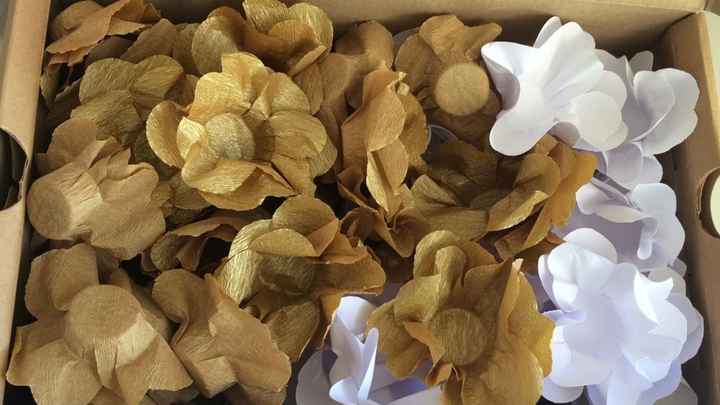FORMINHAS DE PAPEL CREPON PARAFINADO DOURADO E O BRANCO PAPEL SULFITE ( FAMOSO OFICIO) 