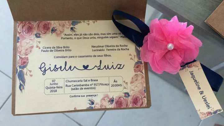 Convite de Casamento DIY