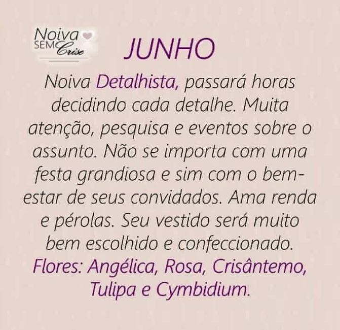 Qual é o seu mês? 6