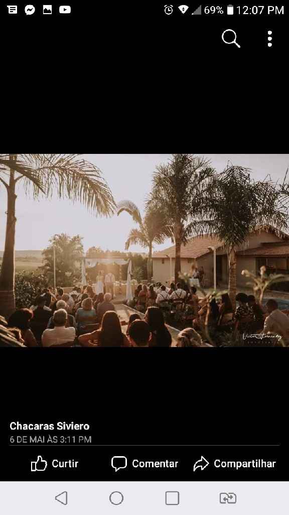 Aluguei o local da cerimônia com salão de festa - 1