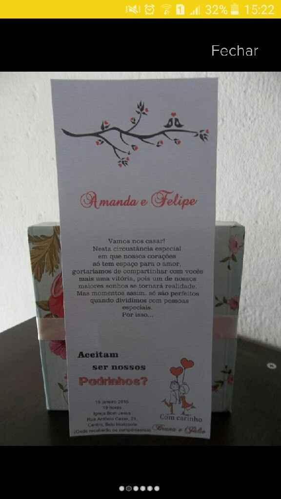 Convite para os padrinhos! - 1