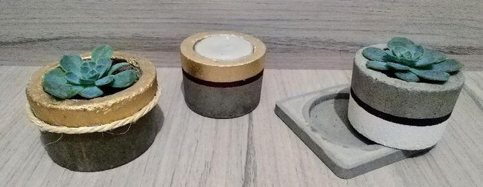 Decoração diy - Vasinhos de Cimento - 2