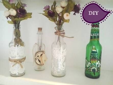 Decoração com garrafas de vinho e azeite - 2