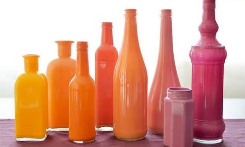 Decoração com garrafas de vinho e azeite - 4
