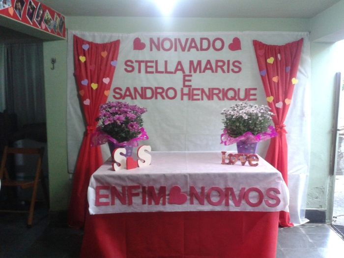 Mesa e fundo sem o bolo