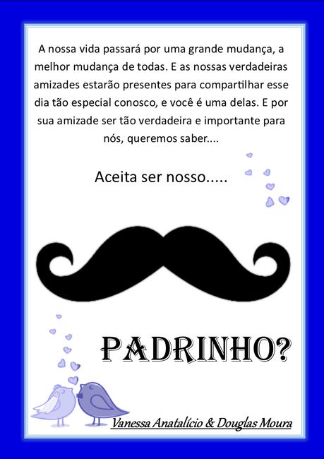 Convite dos padrinhos