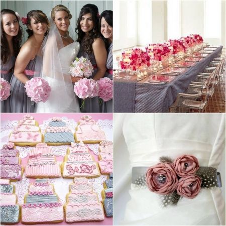 COR TEMA do CASAMENTO: Rosa e Cinza
