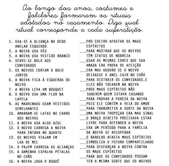 Ser noivos também é cultura