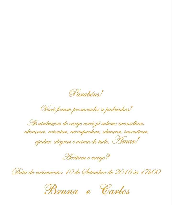 Save the date padrinhos vem ver - 2