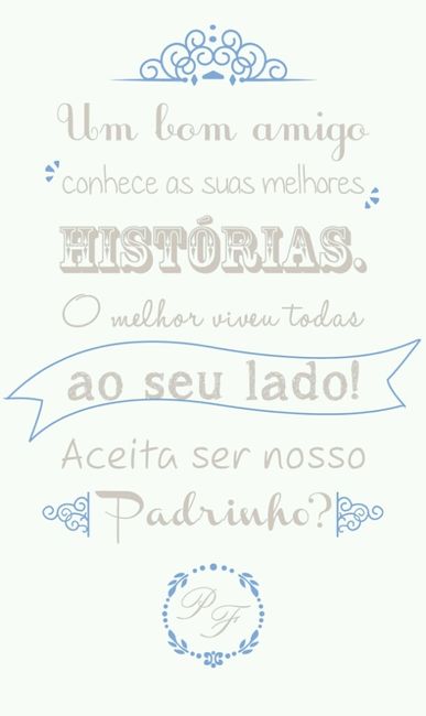 Convite de padrinhos! - 2
