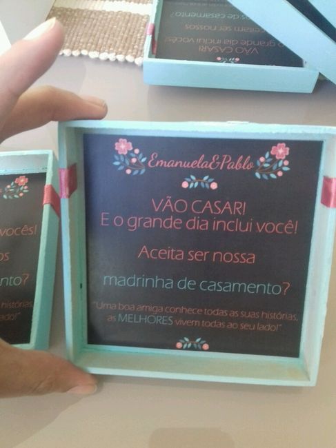 Meu convite para os padrinhos diy - 2