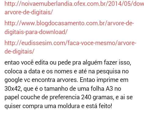 Árvore de digitais - 1