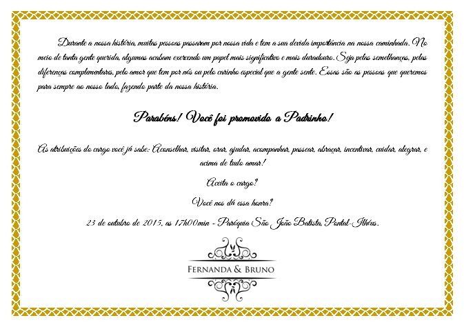 Convite dos padrinhos - 1