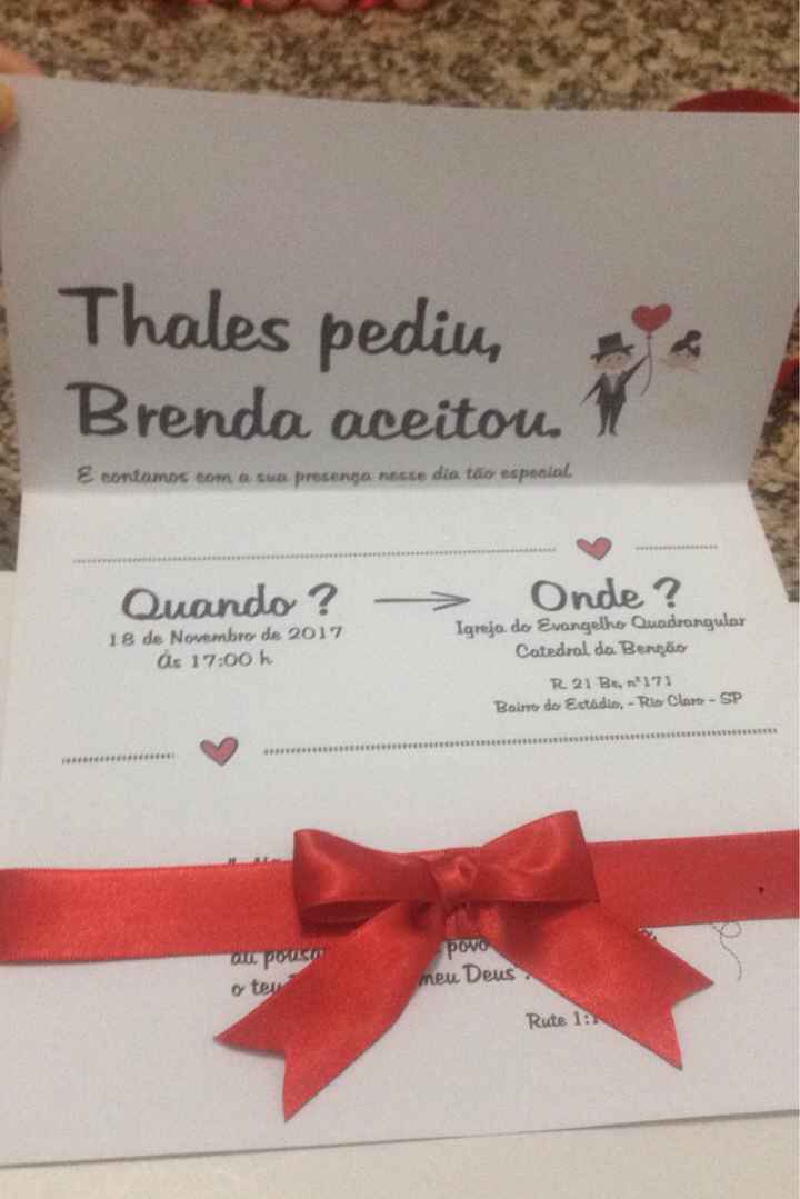 Nosso convite de casamento - 2