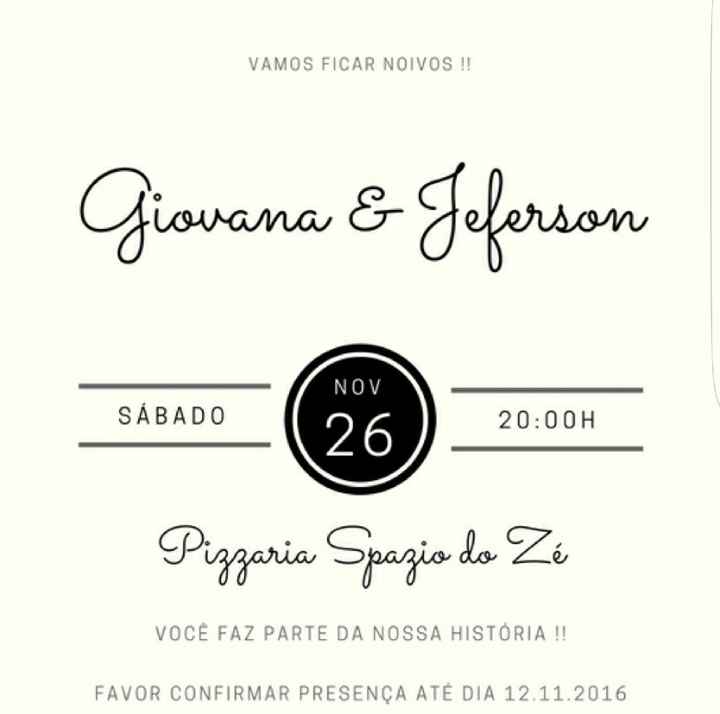 Convite noivado - o que escrever? - 1