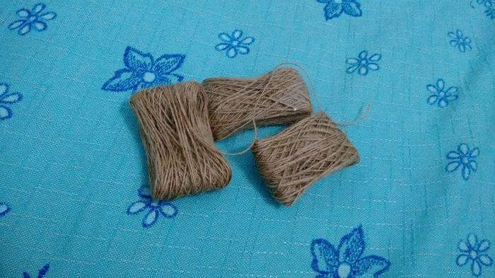 Corda rustica para o varal e porta guardanapo
