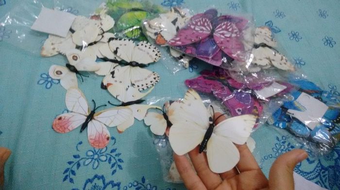 Borboletas em pvc para enfeites, ainda nao sei onde vou usar mas são lindas!!!!
