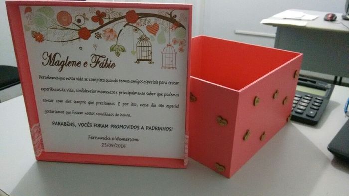 Caixa padrinhos. eu fiz* - 2