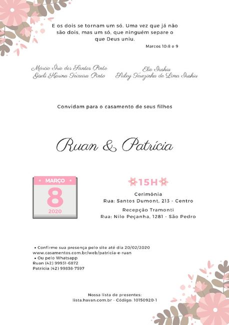 Convites de Casamento - 2
