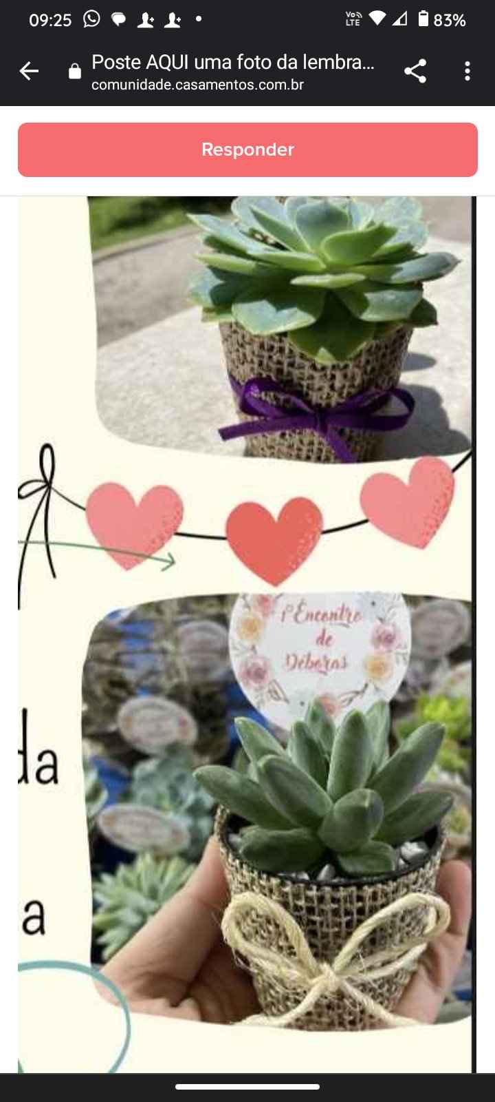 Poste AQUI uma foto da lembrancinha que vão dar para as pessoas convidadas🎁👇 - 1