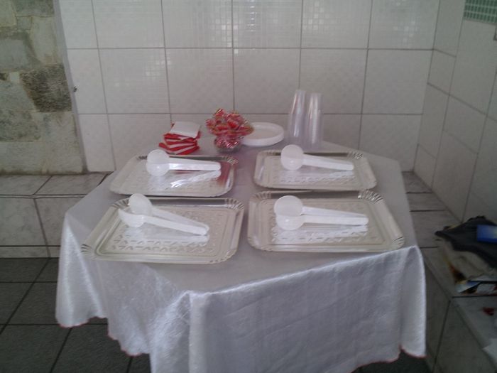 mesa dos salgados