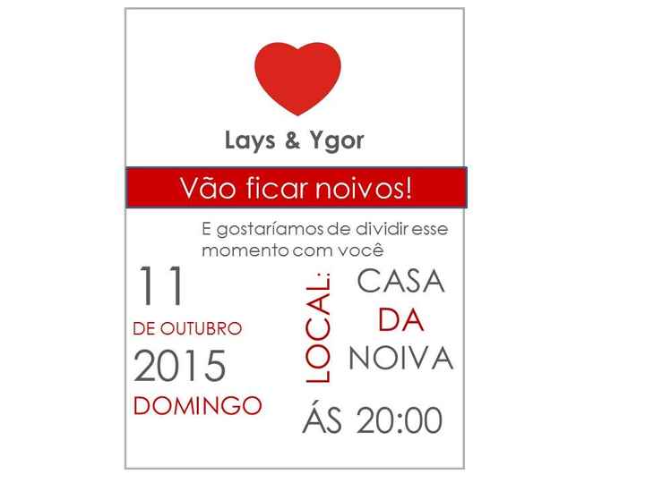 Convite editavel - noivado - 1